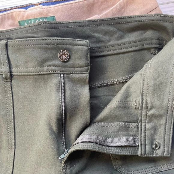 Eddie Bauer Pants Women Size Medium Skinny Stretch Army Green - Picture 6 of 9